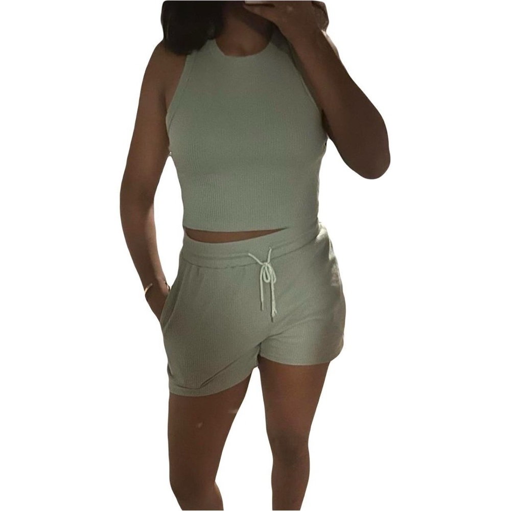 Women's Green Shorts and top set